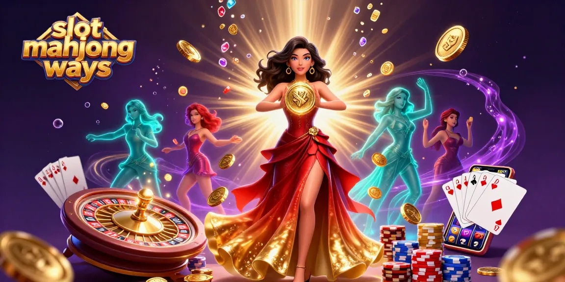 Experience the thrill of slot mahjong ways with this energetic 3D illustration of a stunning woman surrounded by winning elements.