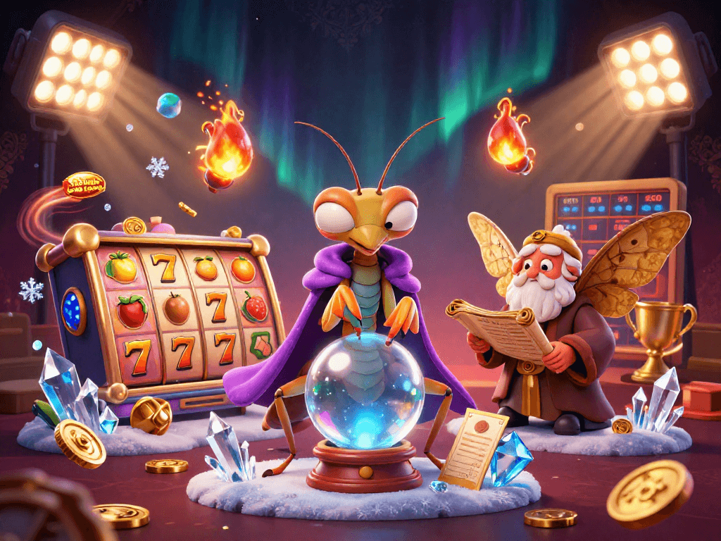 Immerse in the vibrant world of lolajack casino with a mystical fortune teller and rich gaming symbols.