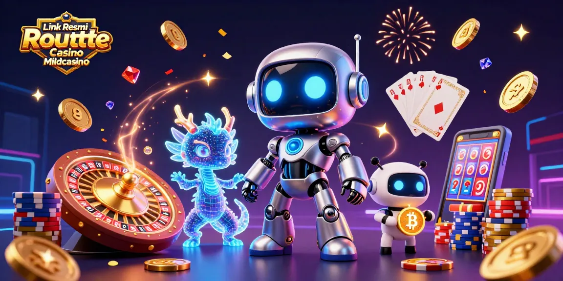 Experience excitement at Link Resmi Roulette Casino Mildcasino with vibrant 3D casino elements.