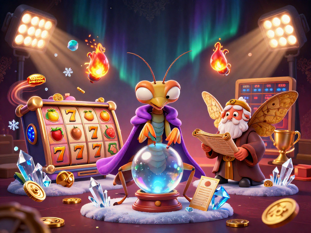 Immerse in the vibrant world of lolajack casino with a mystical fortune teller and rich gaming symbols.