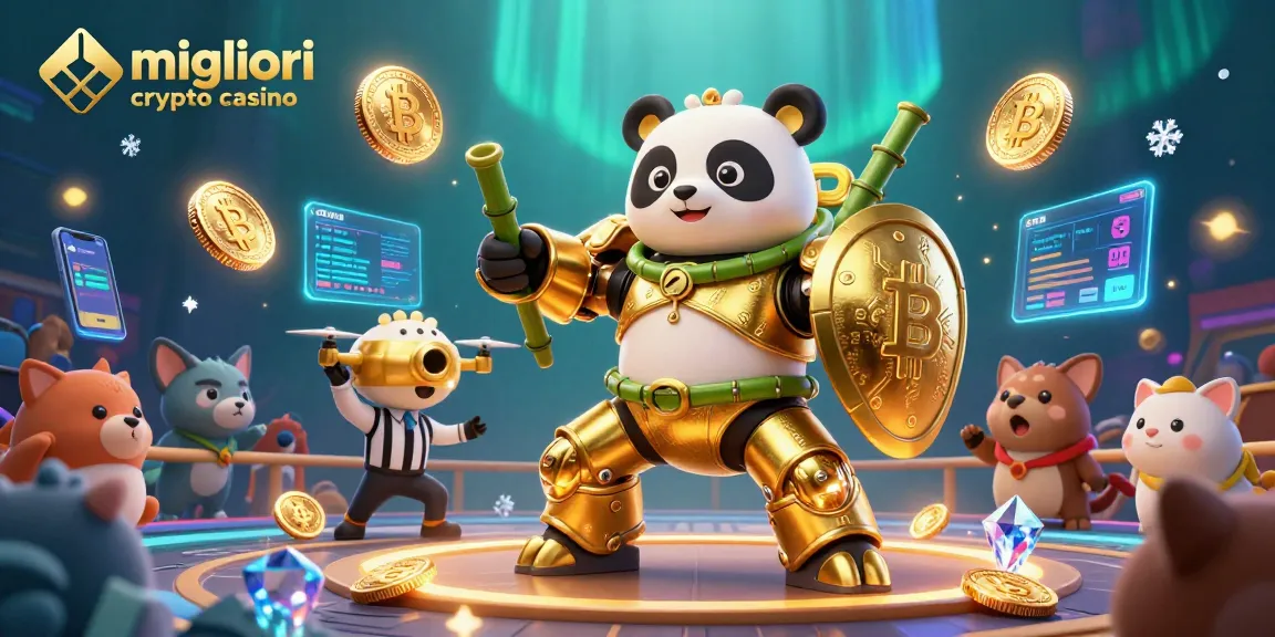 Scopri i migliori crypto casino con Bitcoin e Ethereum in un'illustrazione 3D dettagliata.