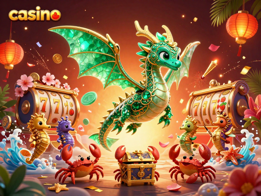 Experience the excitement of casino games with this vibrant, detailed digital illustration.