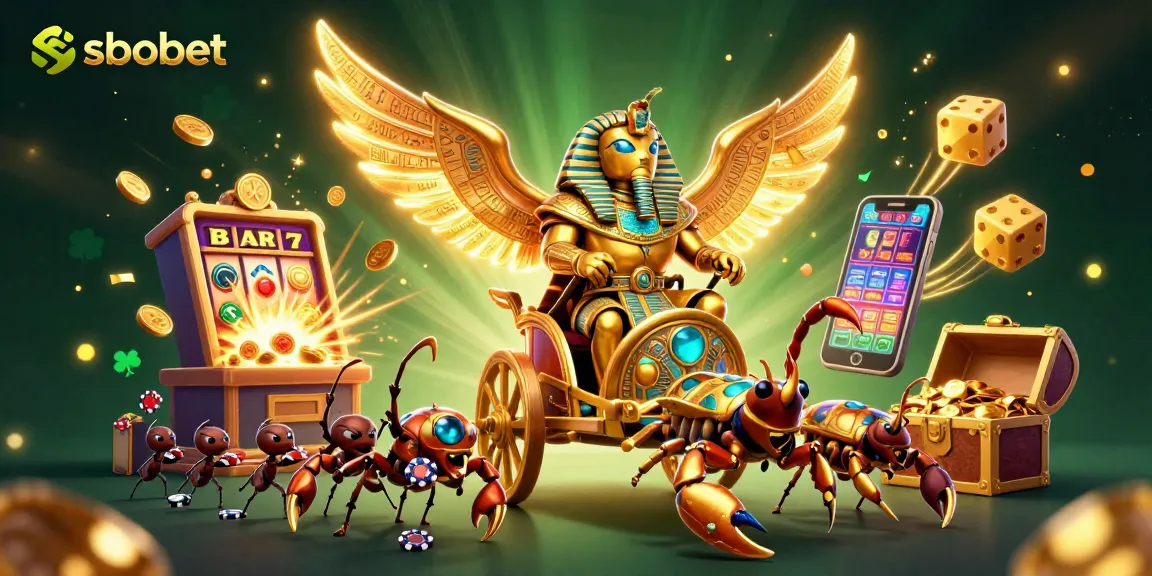 Experience sbobet action with an epic showdown of casino elements and vibrant characters.