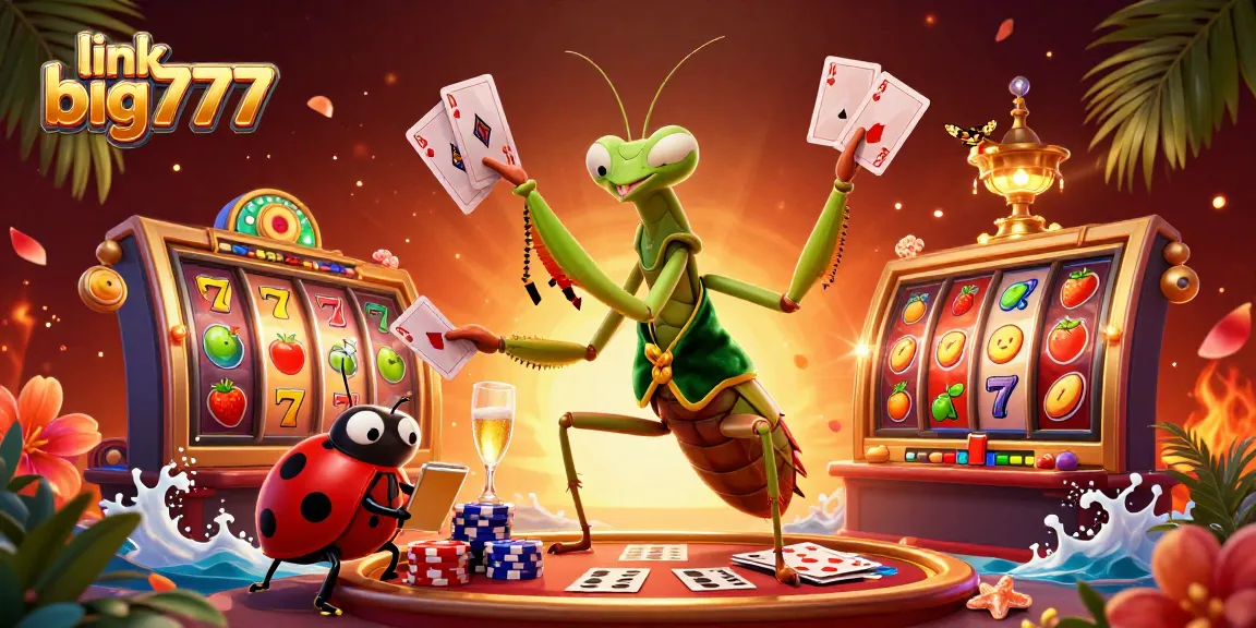 Engage with thrilling action at link big777 amidst vibrant slot reels and casino ambiance