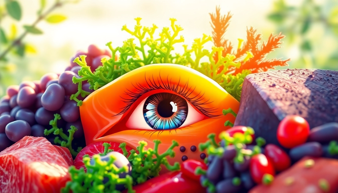 View of foods containing astaxanthin, showing does astaxanthin help eyes, highlighting visual health.