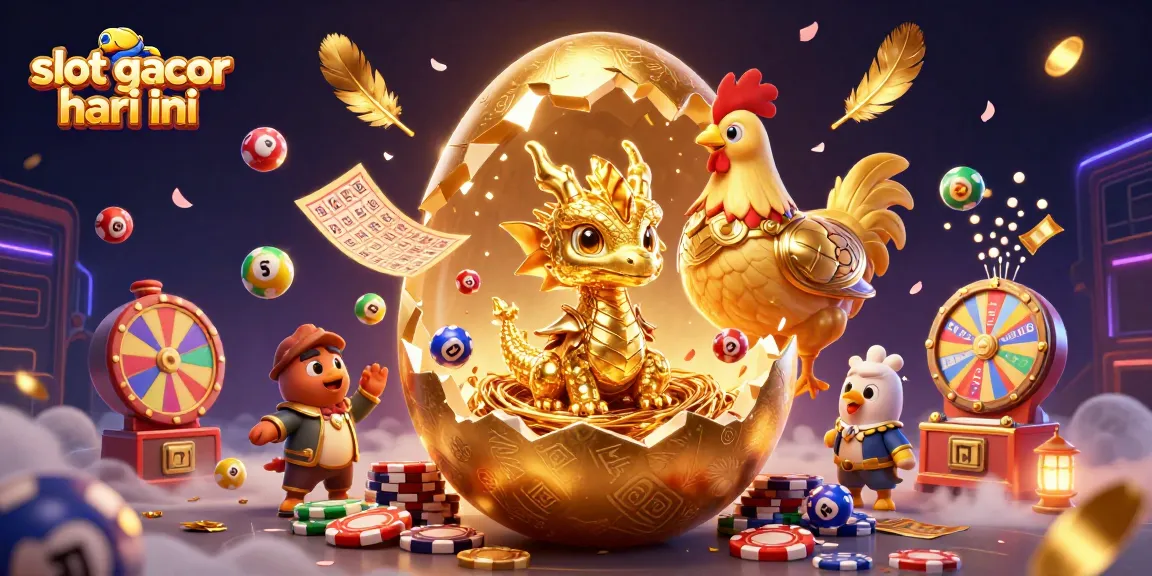 Play slot gacor hari ini with a golden dragon, poker chips, and dynamic game elements in a vibrant casino scene.