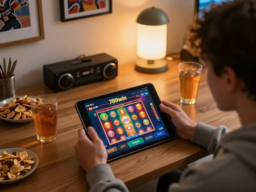 Engage with the app 789win in a cozy home setting while enjoying online slot games.