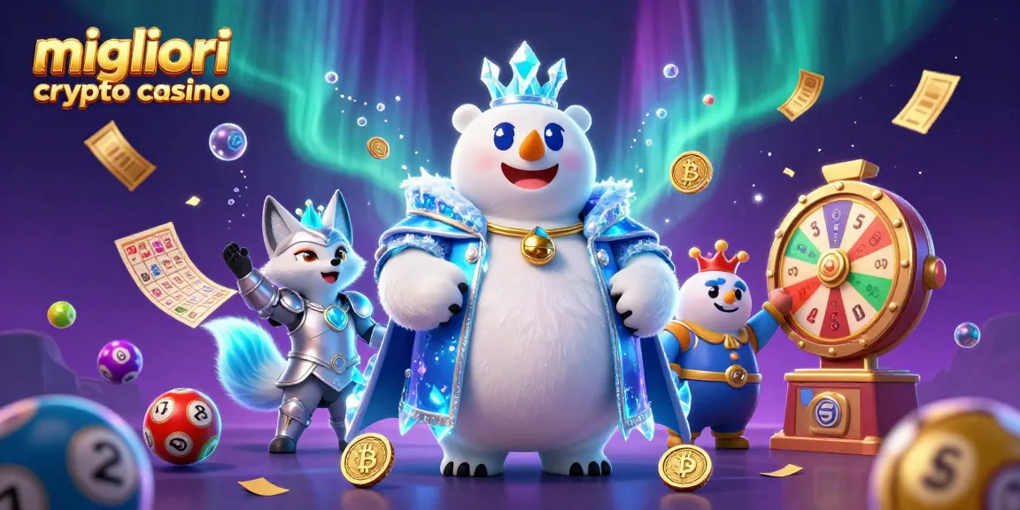 Scopri i migliori crypto casino con l'orso polare e la volpe in un'illustrazione 3D piena di energia.