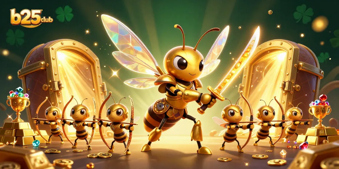 Experience the energetic gameplay of b25club with a vibrant 3D illustration showcasing dynamic characters and exciting casino elements.