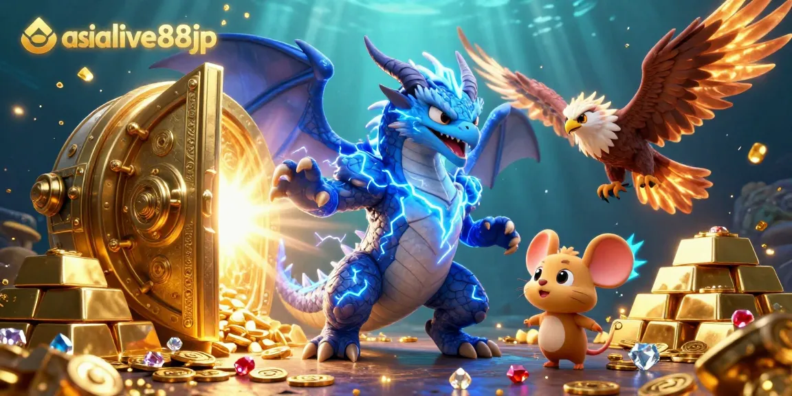Experience the excitement of asialive88jp as a thunder dragon and hawk lead a treasure-filled adventure.