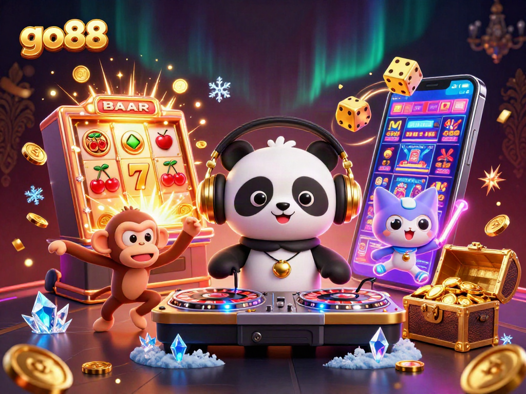 Experience thrilling gameplay at go88 with vibrant casino elements and animated characters.