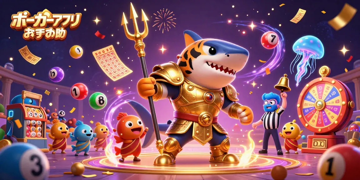 ポーカーアプリ おすすめが揃う華やかなアンダーウォーターコロセウムのシーン。