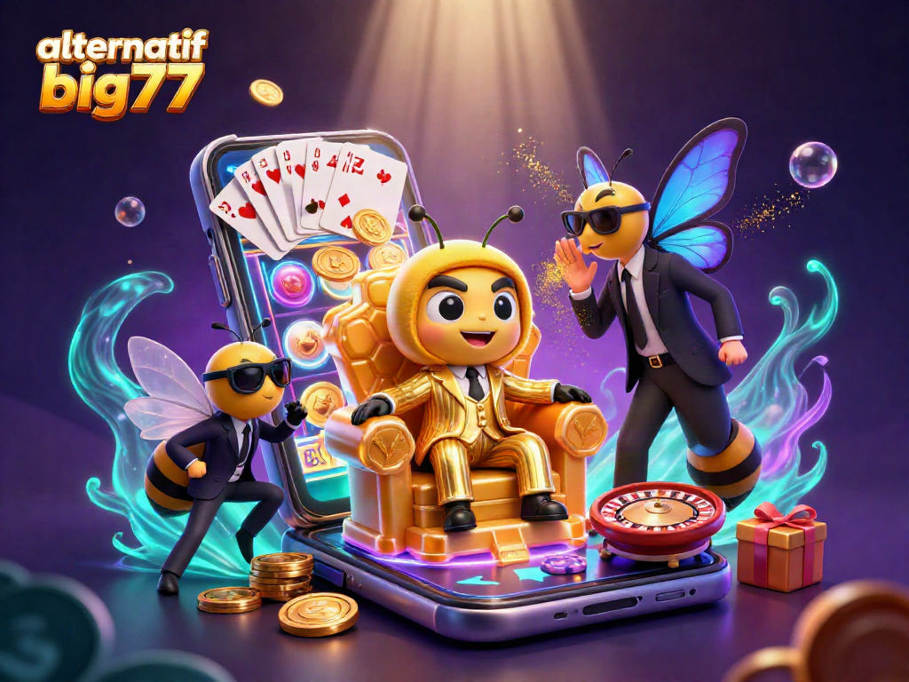 Get ready with alternatif big777 and win big in the vibrant casino realm of this engaging 3D illustration.